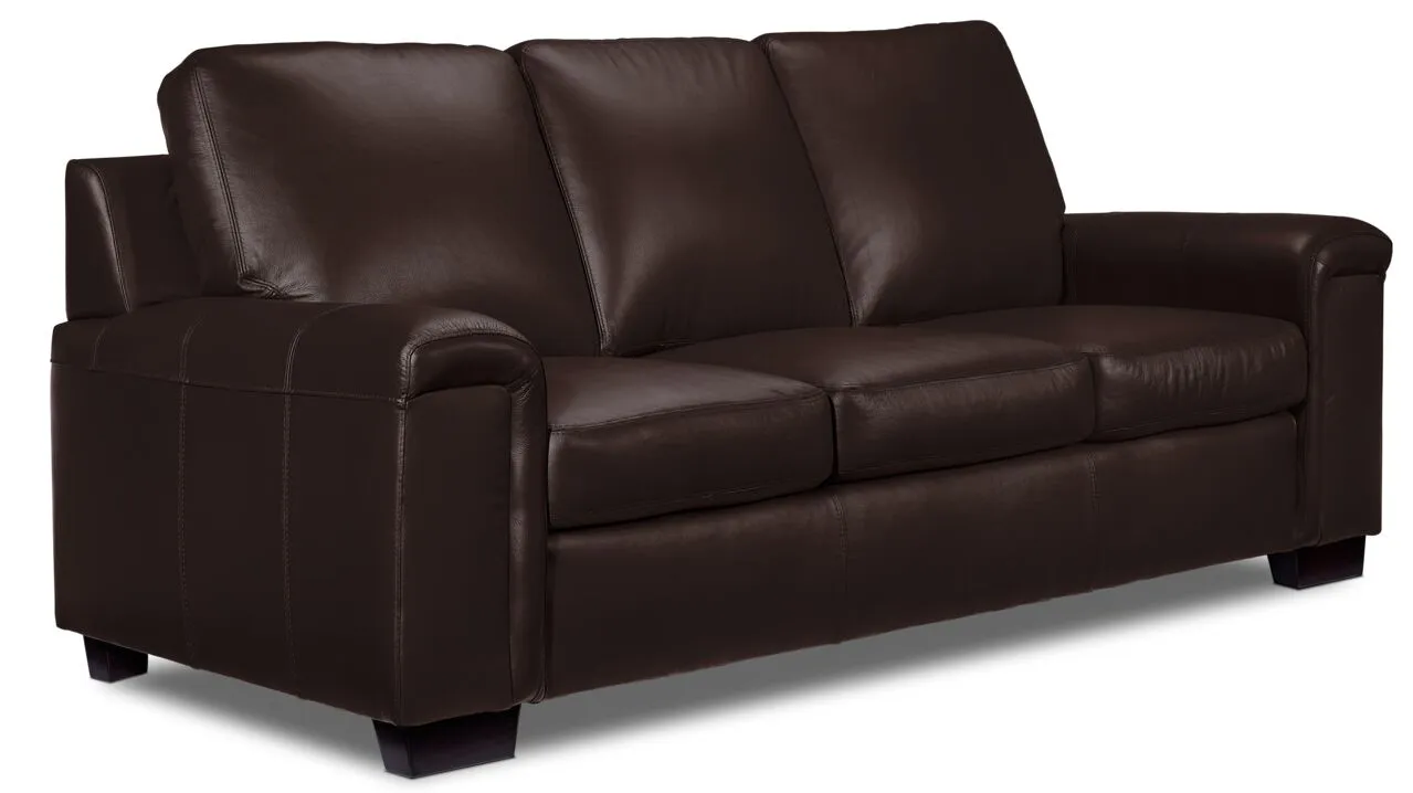 Icon Leather Sofa - Mocha