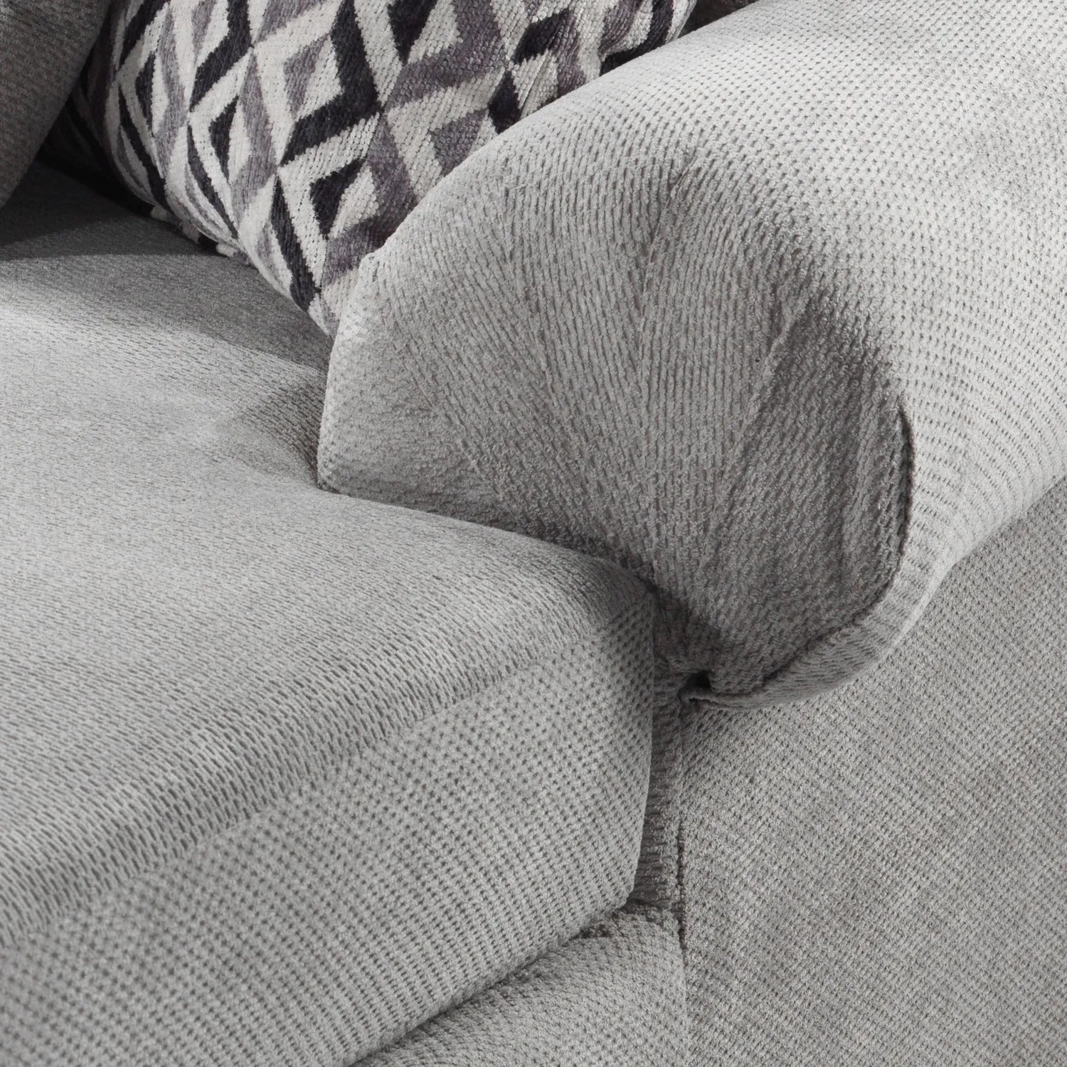 Jupiter 4-Piece Sectional with Right-Facing Chaise - Ash Grey