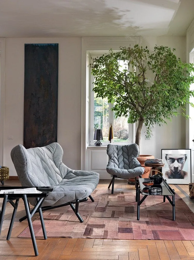 Kartell Foliage Sofa Trevira, Black/Beige