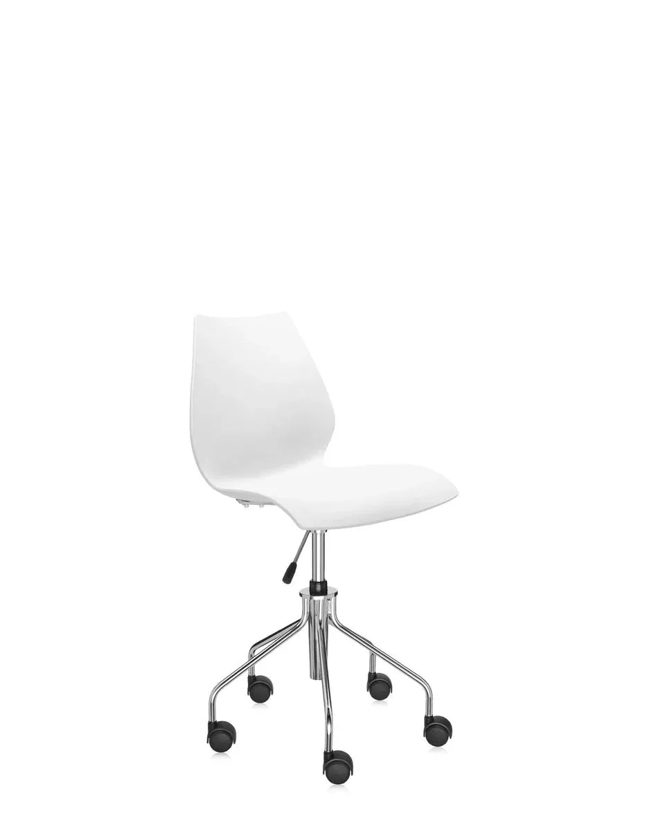Kartell Maui Swivel Chair, Zinc White