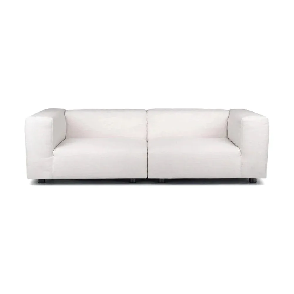 Kartell Plastics Duo 2 Seater Sofa Dx Xl Cotton, White