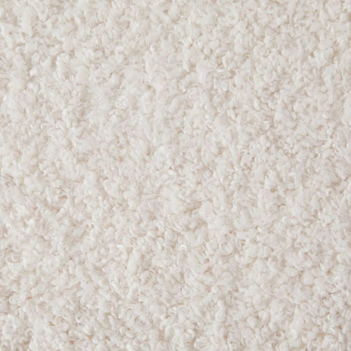 Kenzo Round Sherpa Ottoman - Cream Mocka