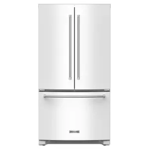 KitchenAid White Counter-Depth French Door Refrigerator (20 Cu.Ft.) - KRFC136RWH