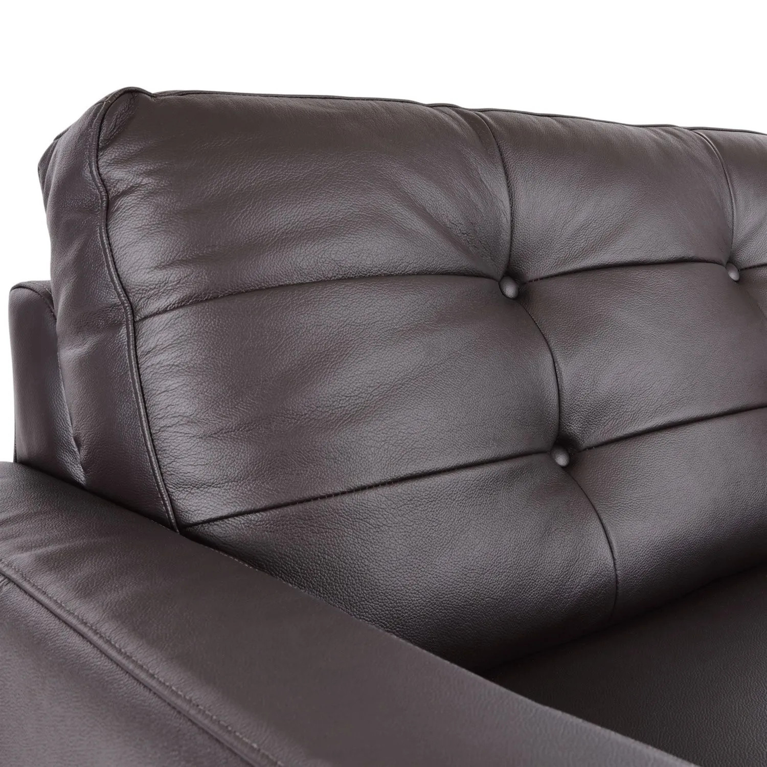 Kylie Leather Sofa and Chair and a Half Set - Coffee