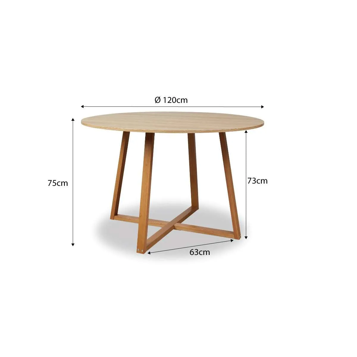 Kyoto Natural and Willa Cream Five Piece Dining Set Mocka