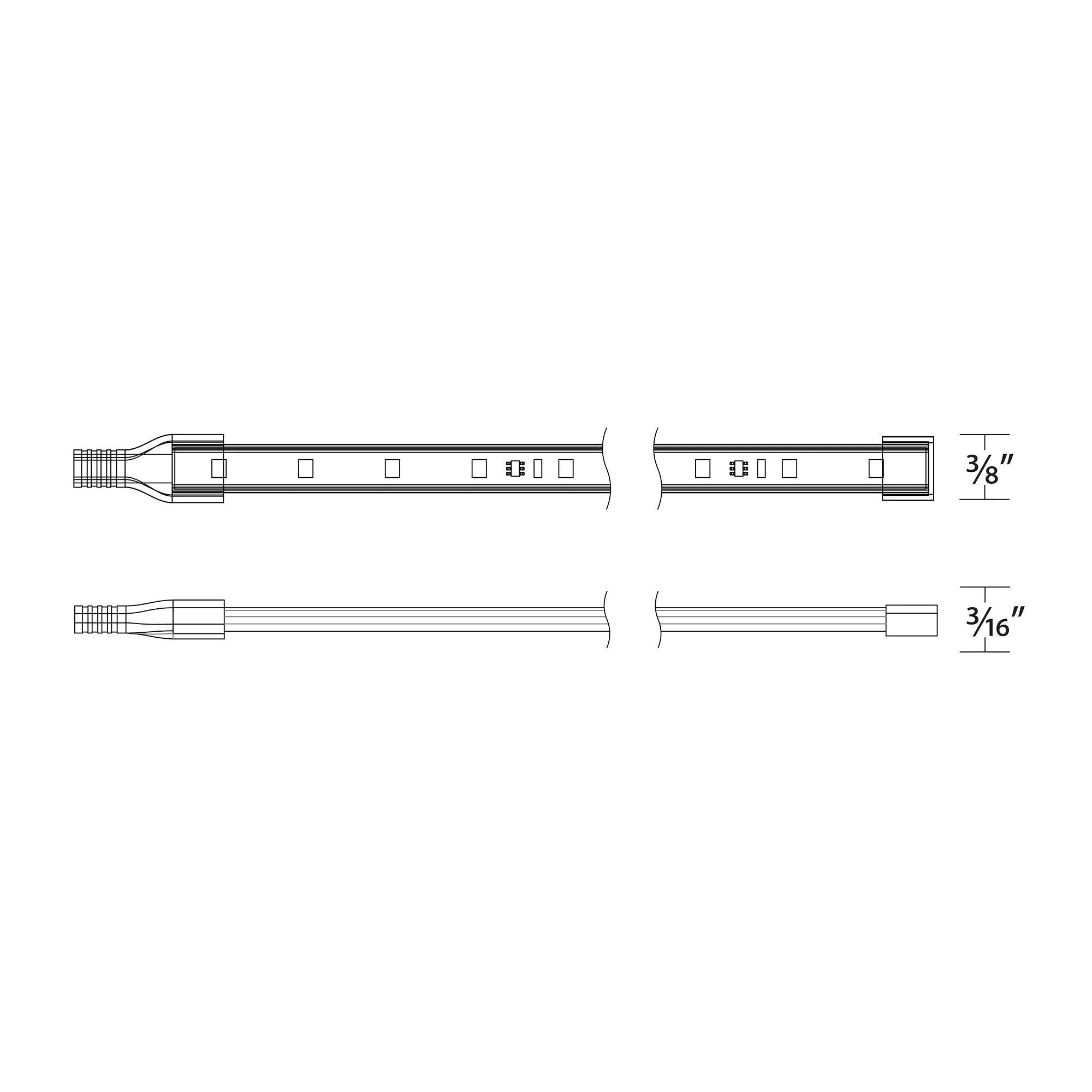 LED 24VDC Indoor/Outdoor Wet Location Strip Light 1.2W/foot 40ft Length