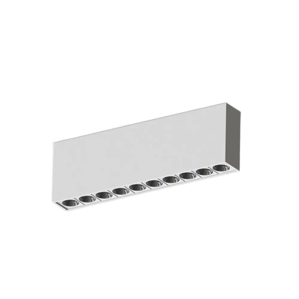 LED Downlight Surface Mounted 20w 3K Non-Dimmable L207 x W28 x H75mm 50D Beam Black IP20