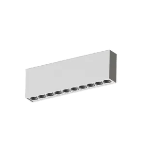 LED Downlight Surface Mounted 20w 3K Non-Dimmable L207 x W28 x H75mm 50D Beam Black IP20