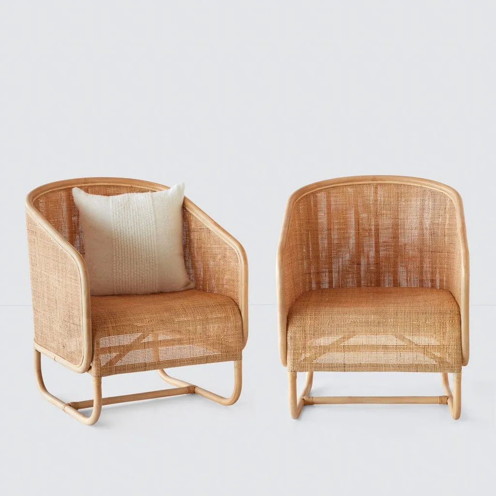 Lindu Cane Lounge Chair The Citizenry