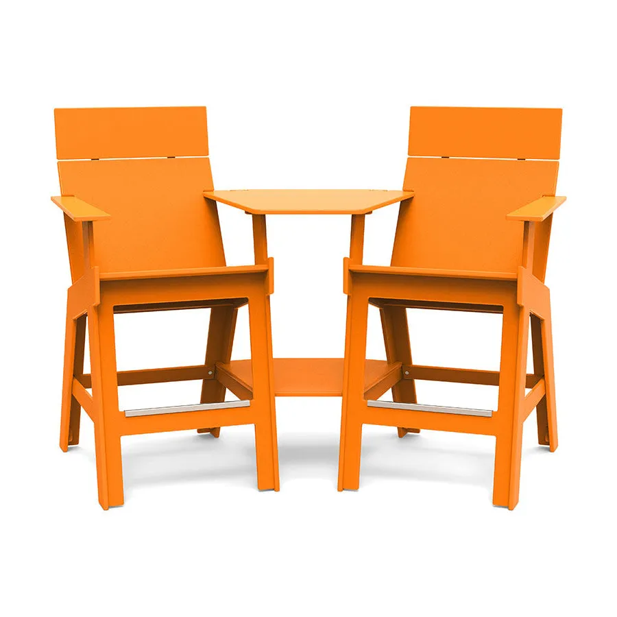 Lollygagger Hi-Rise Chairs with Curved Attached Table