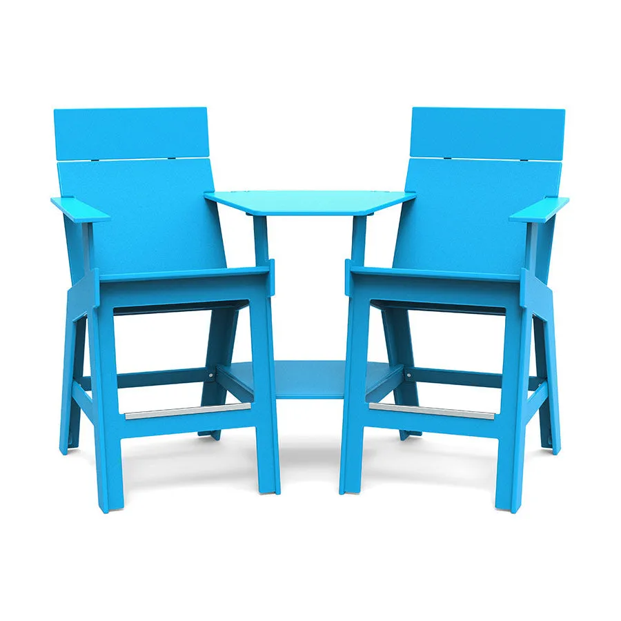 Lollygagger Hi-Rise Chairs with Curved Attached Table
