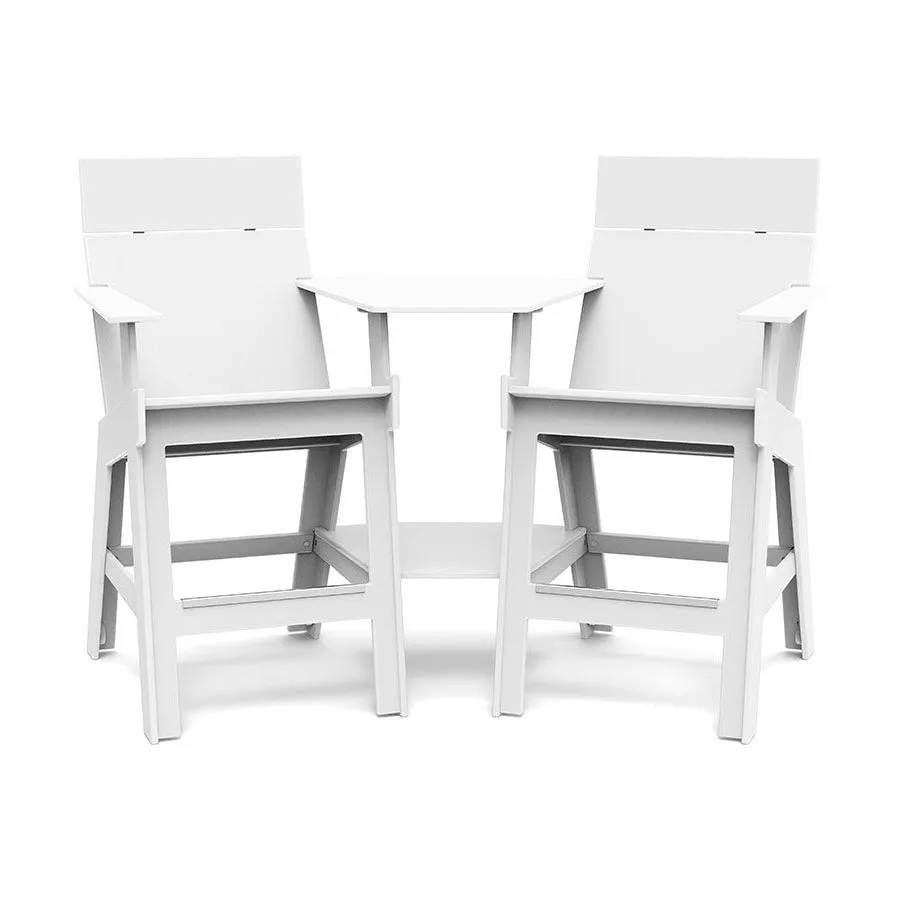 Lollygagger Hi-Rise Chairs with Curved Attached Table
