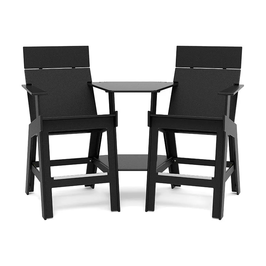 Lollygagger Hi-Rise Chairs with Curved Attached Table
