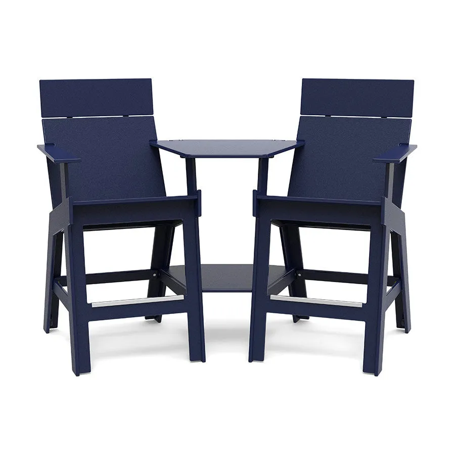 Lollygagger Hi-Rise Chairs with Curved Attached Table