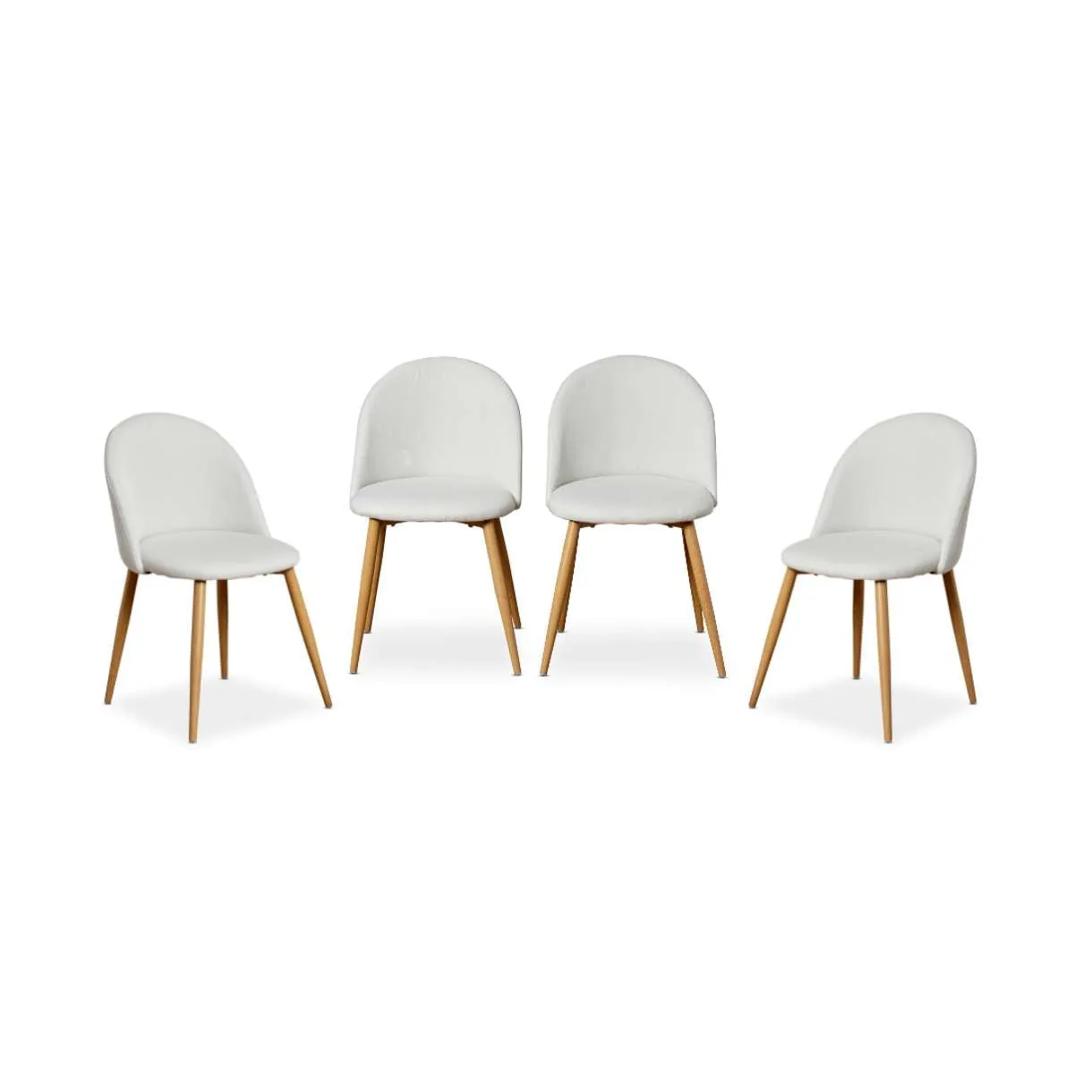 Londyn Dining Chairs - Natural Set of Four Bundle Mocka