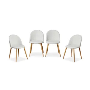 Londyn Dining Chairs - Natural Set of Four Bundle Mocka