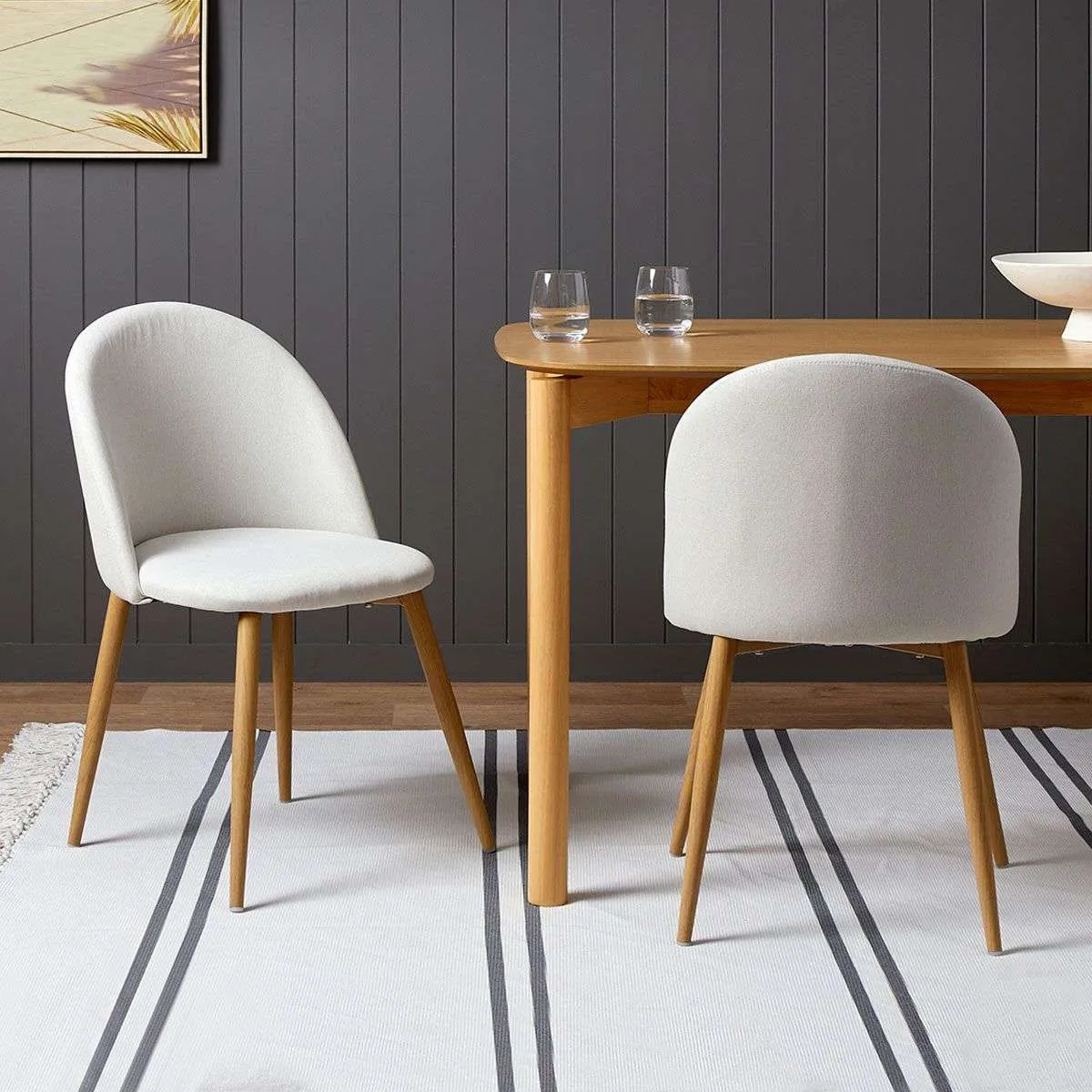 Londyn Dining Chairs - Natural Set of Six Bundle Mocka