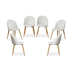 Londyn Dining Chairs - Natural Set of Six Bundle Mocka