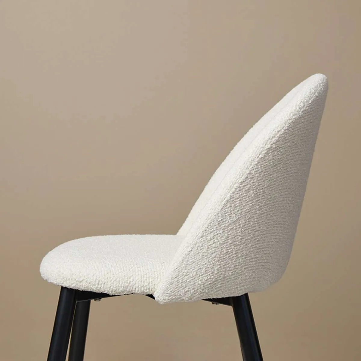 Londyn Dining Chairs - Set of 2 - Cream Boucle Mocka