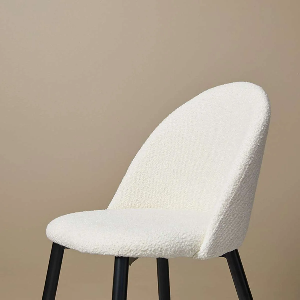 Londyn Dining Chairs - Set of 2 - Cream Boucle Mocka