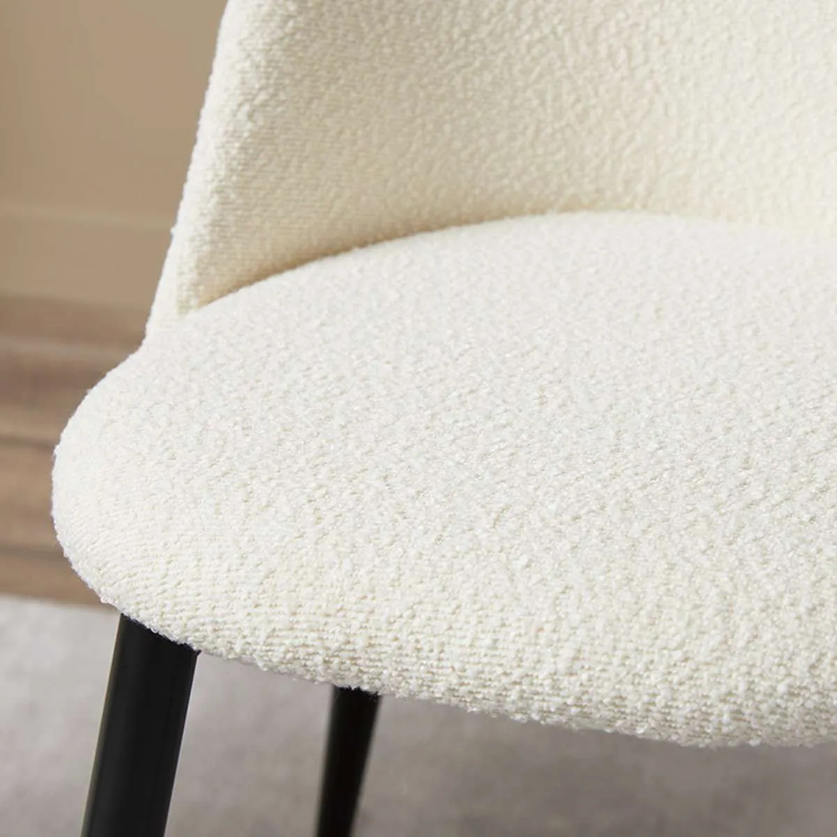Londyn Dining Chairs - Set of 2 - Cream Boucle Mocka