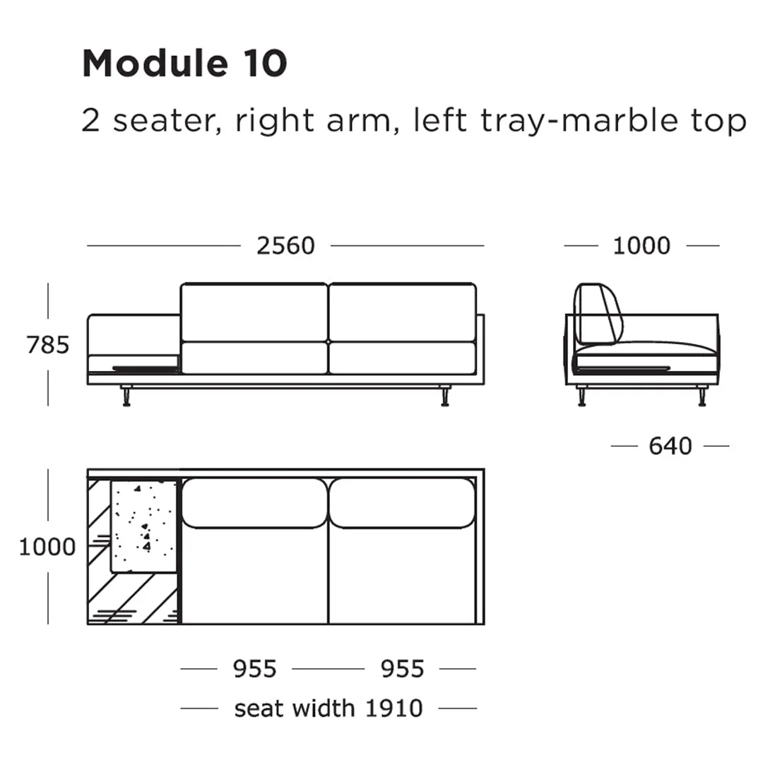 Maho Modular Sofa (Modules 9-12)