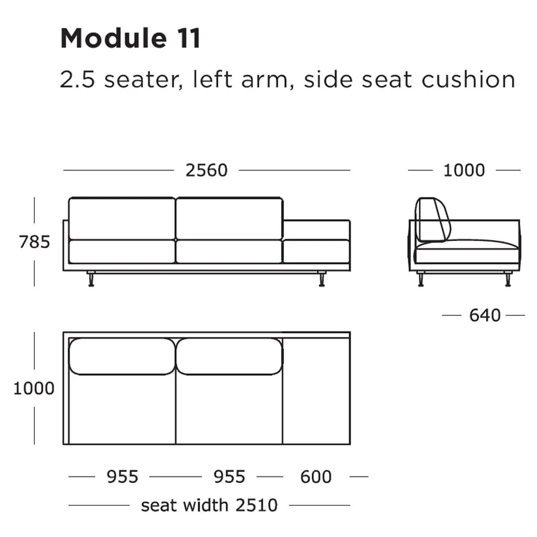 Maho Modular Sofa (Modules 9-12)