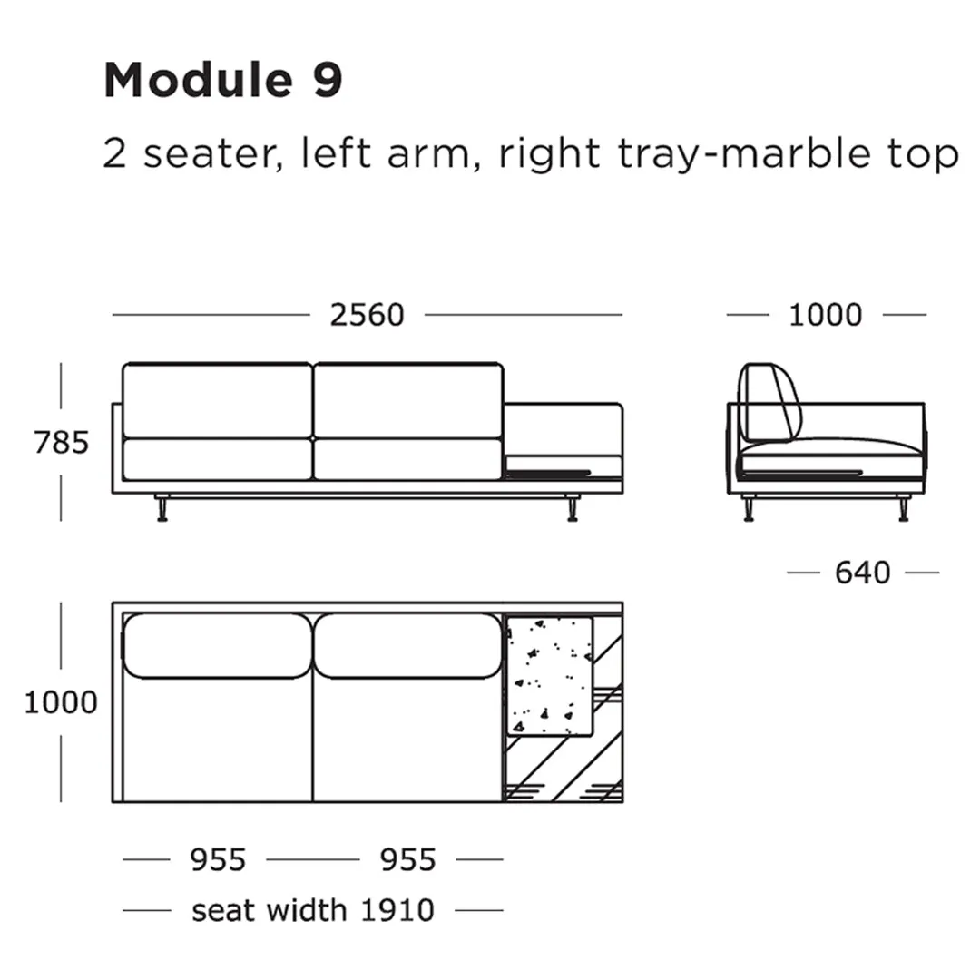 Maho Modular Sofa (Modules 9-12)