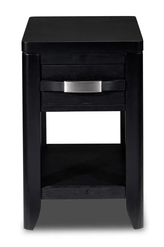 Manila 24" Chairside Table - Black