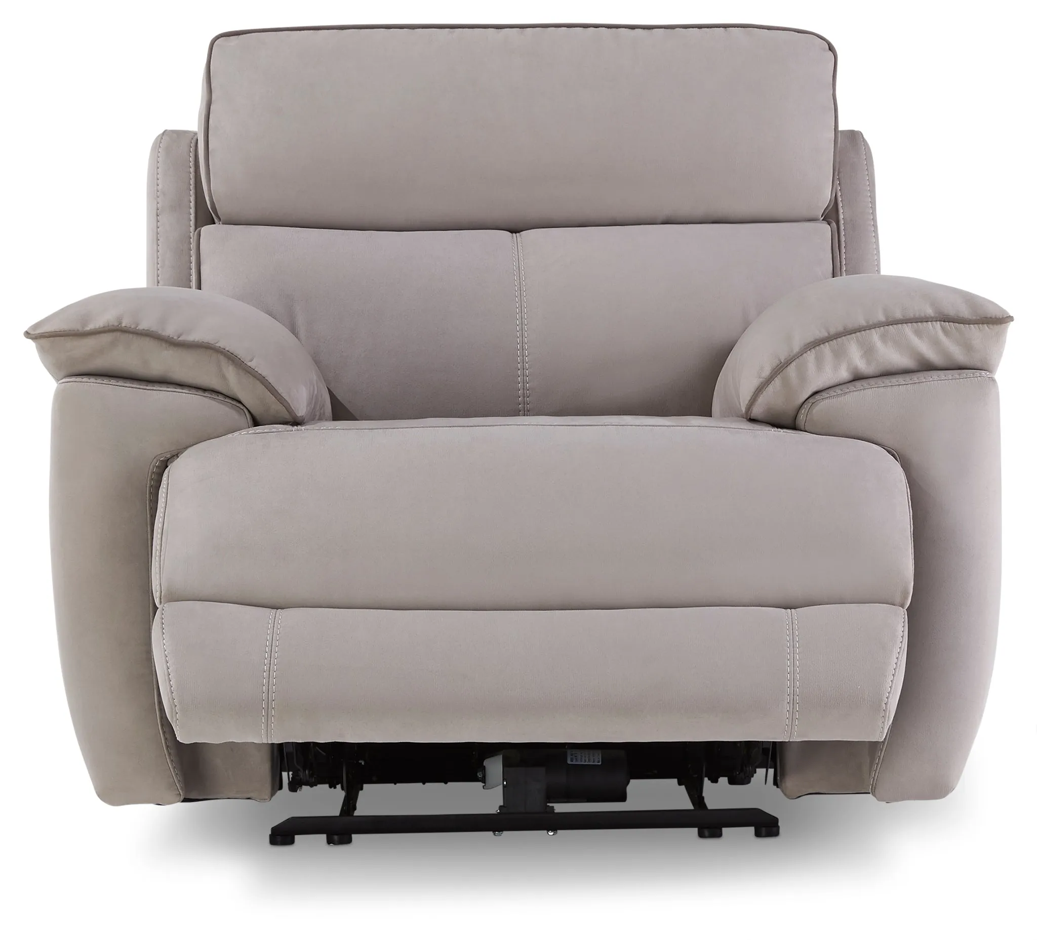 Memphis Dual Power Recliner - Silver Grey