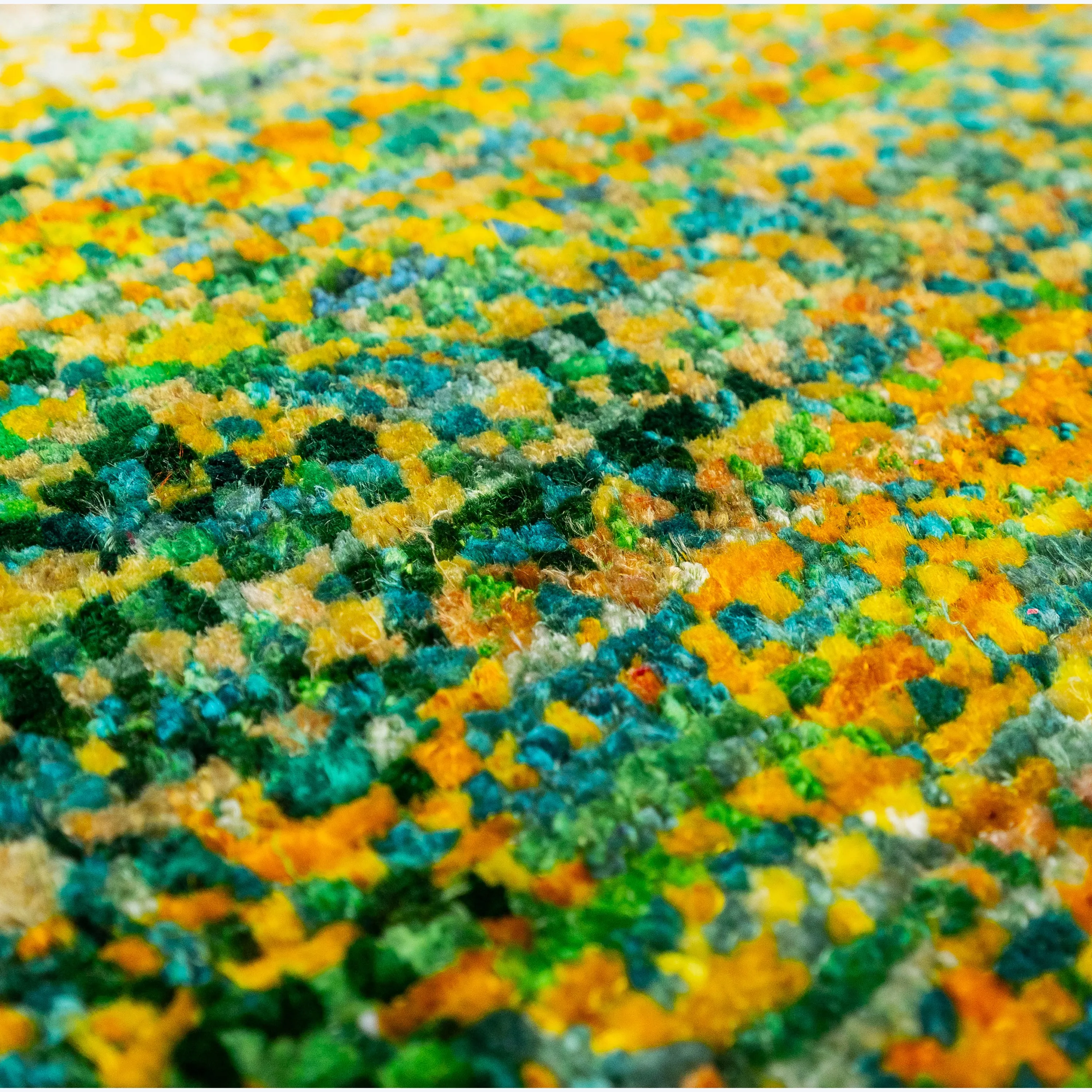 Multicolored Contemporary Silk Rug - 8'1" x 10'2"