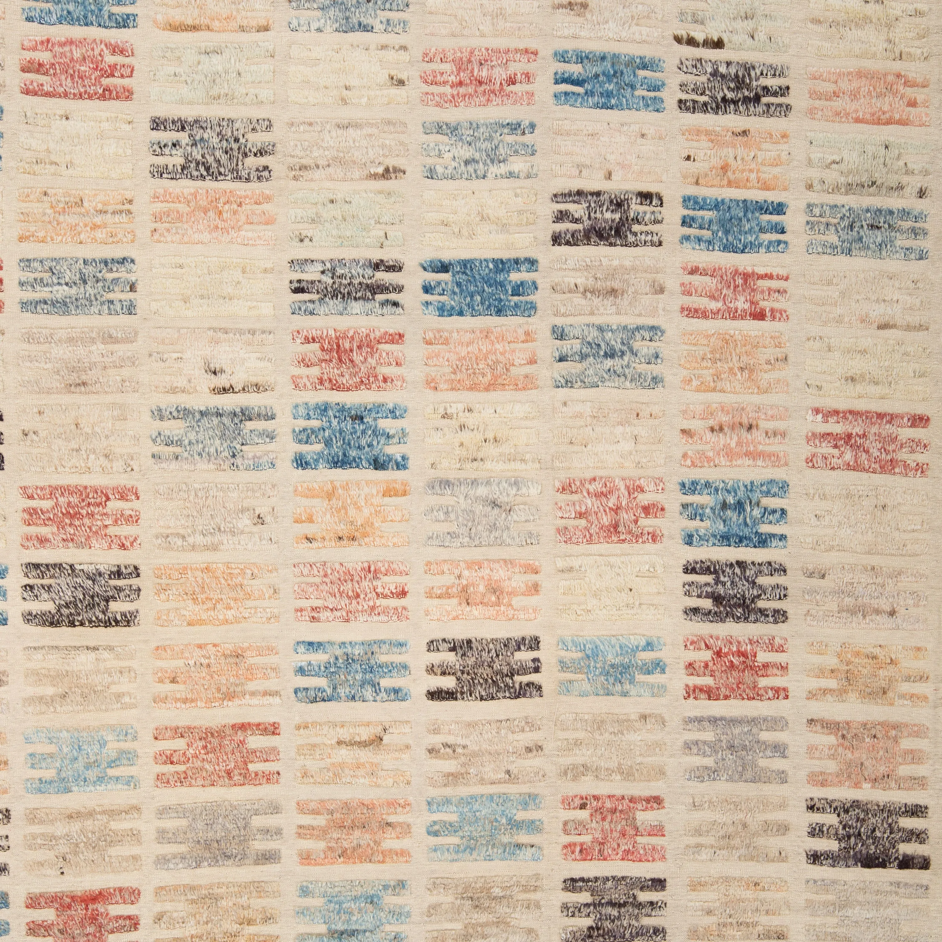 Multicolored Zameen Transitional Wool Rug - 9'10" x 11'2"