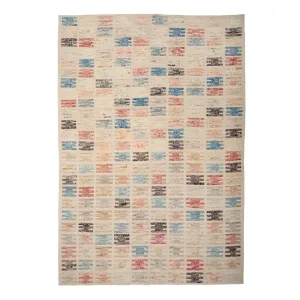 Multicolored Zameen Transitional Wool Rug - 9'10" x 11'2"