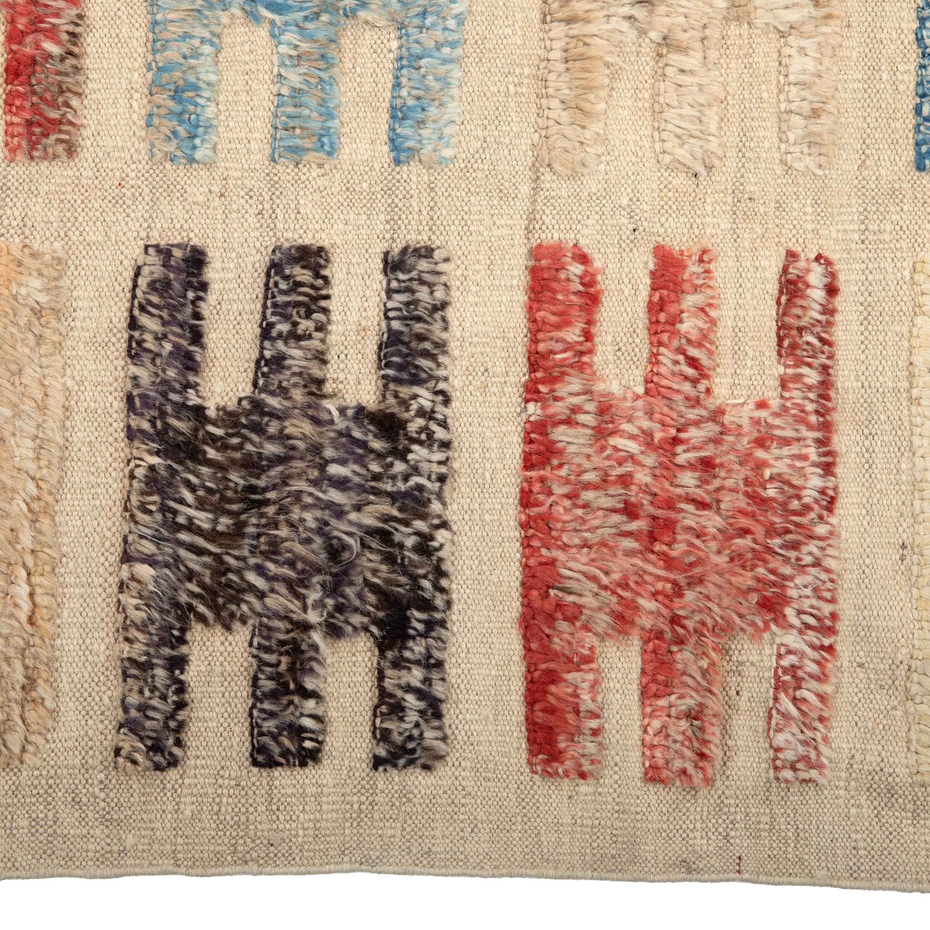 Multicolored Zameen Transitional Wool Rug - 9'10" x 11'2"