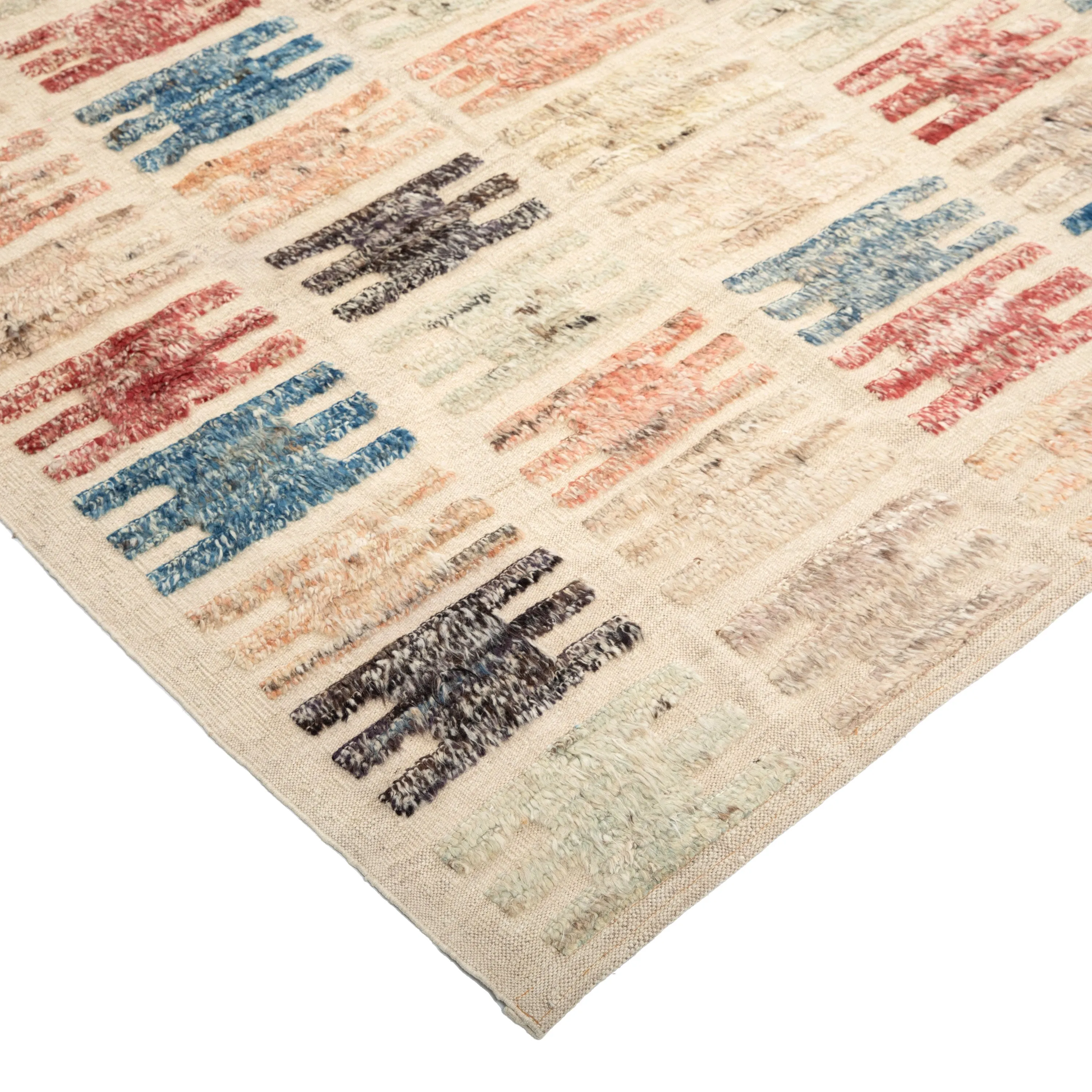 Multicolored Zameen Transitional Wool Rug - 9'10" x 11'2"