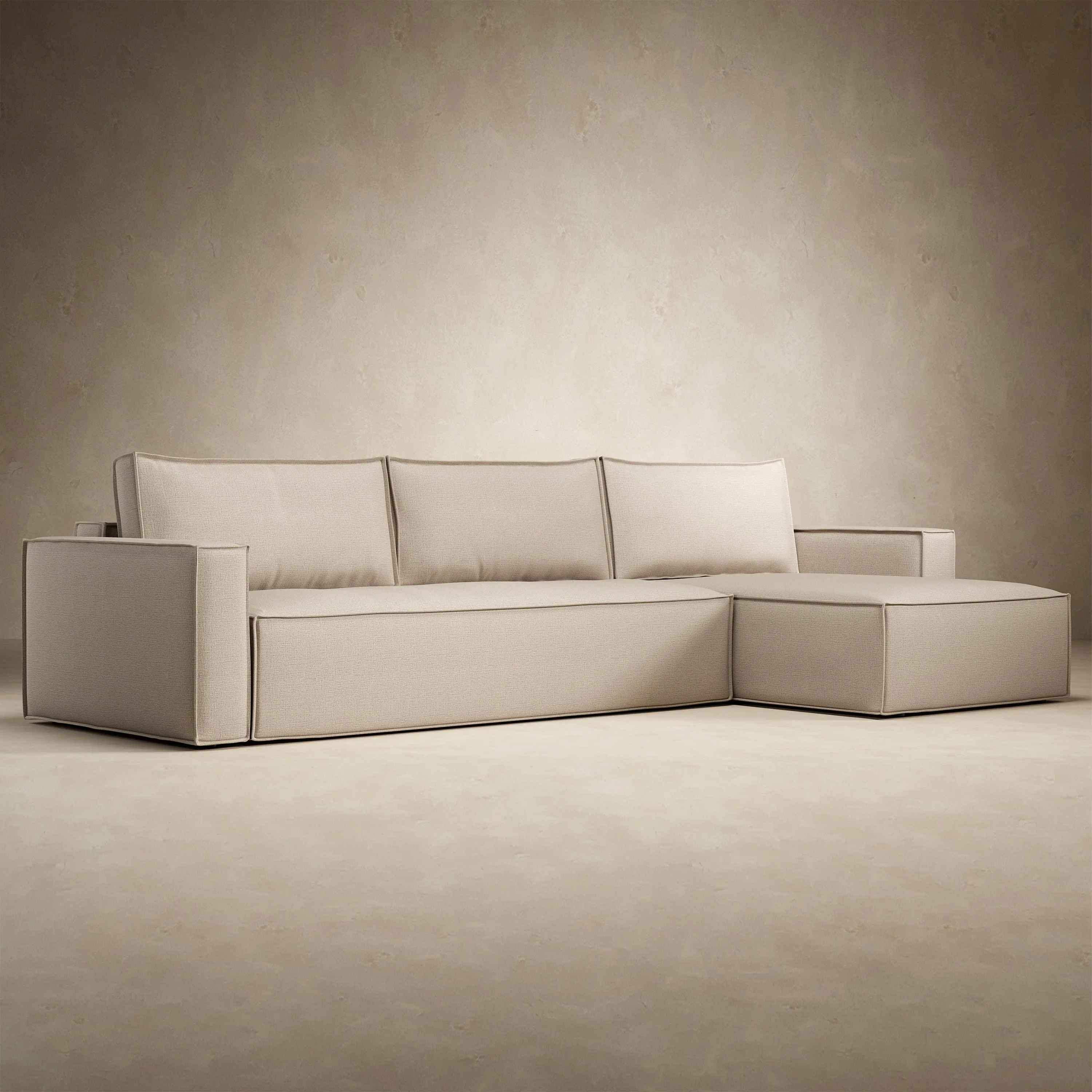 Newilla Standard Arms Sofa Bed with Chaise