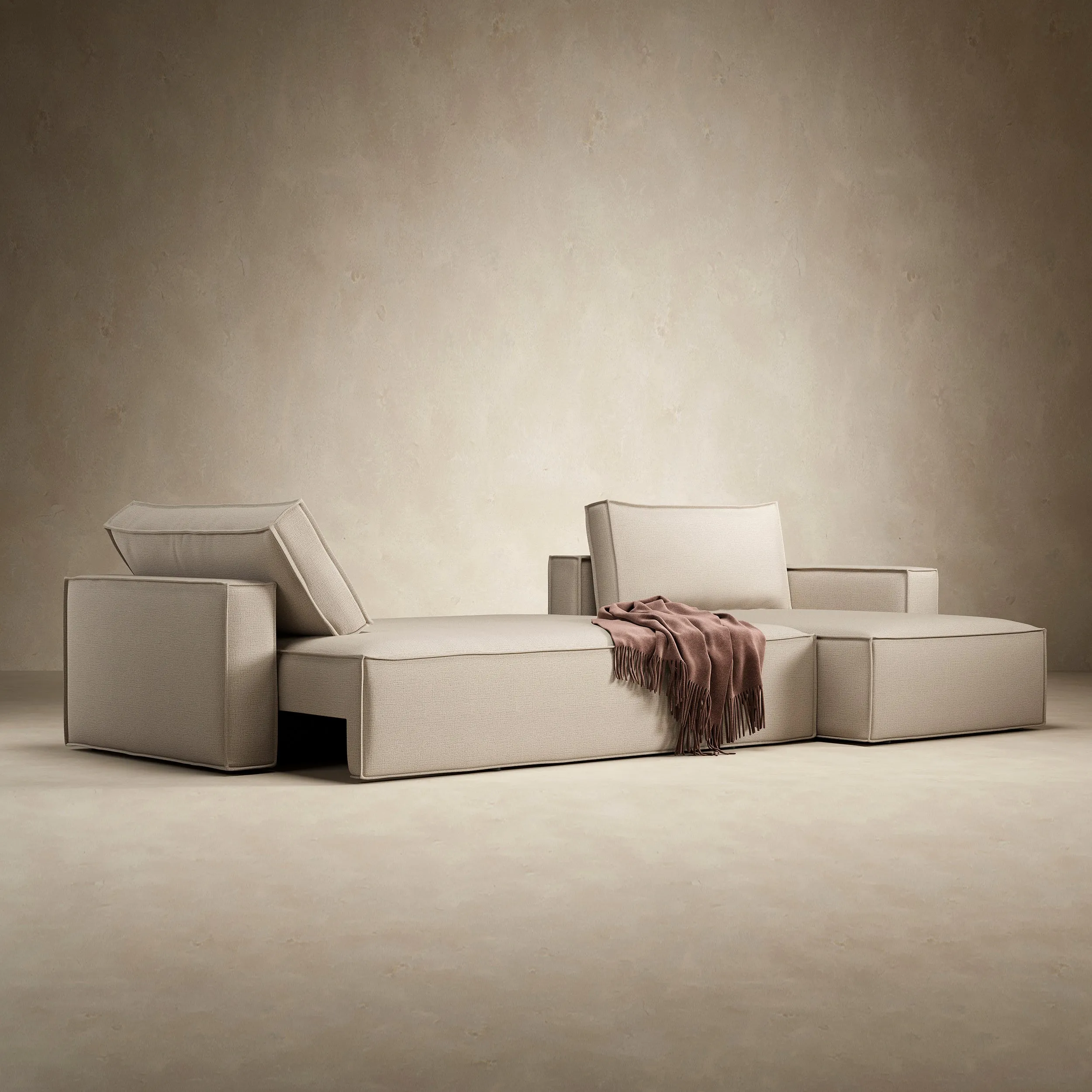 Newilla Standard Arms Sofa Bed with Chaise