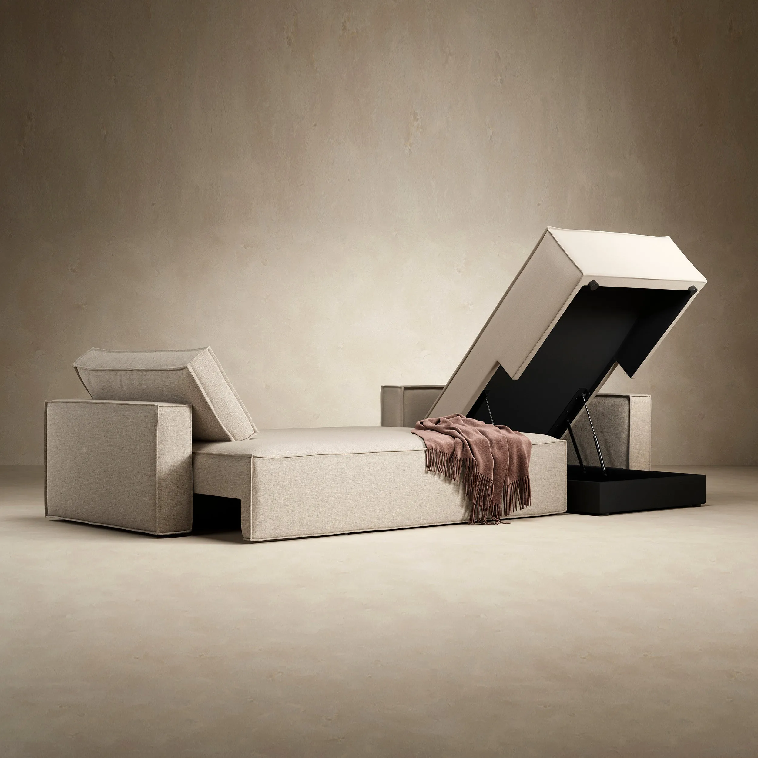 Newilla Standard Arms Sofa Bed with Chaise