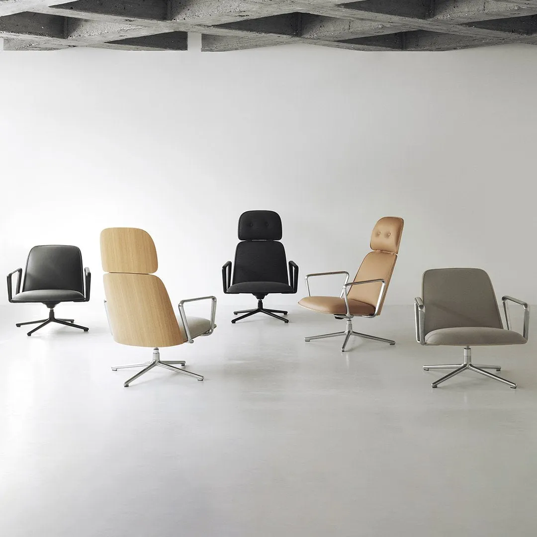 Pad Lounge Chair - Low, Swivel Base