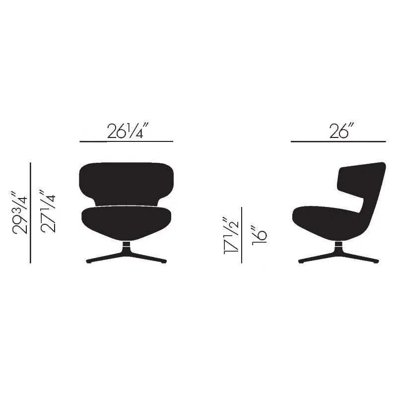 Petit Repos Swivel Lounge Chair