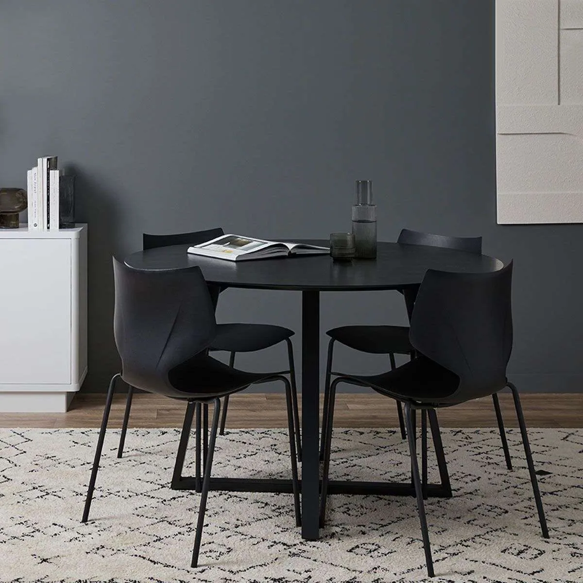 Pia Dining Chair - Black Set of Six Bundle Mocka