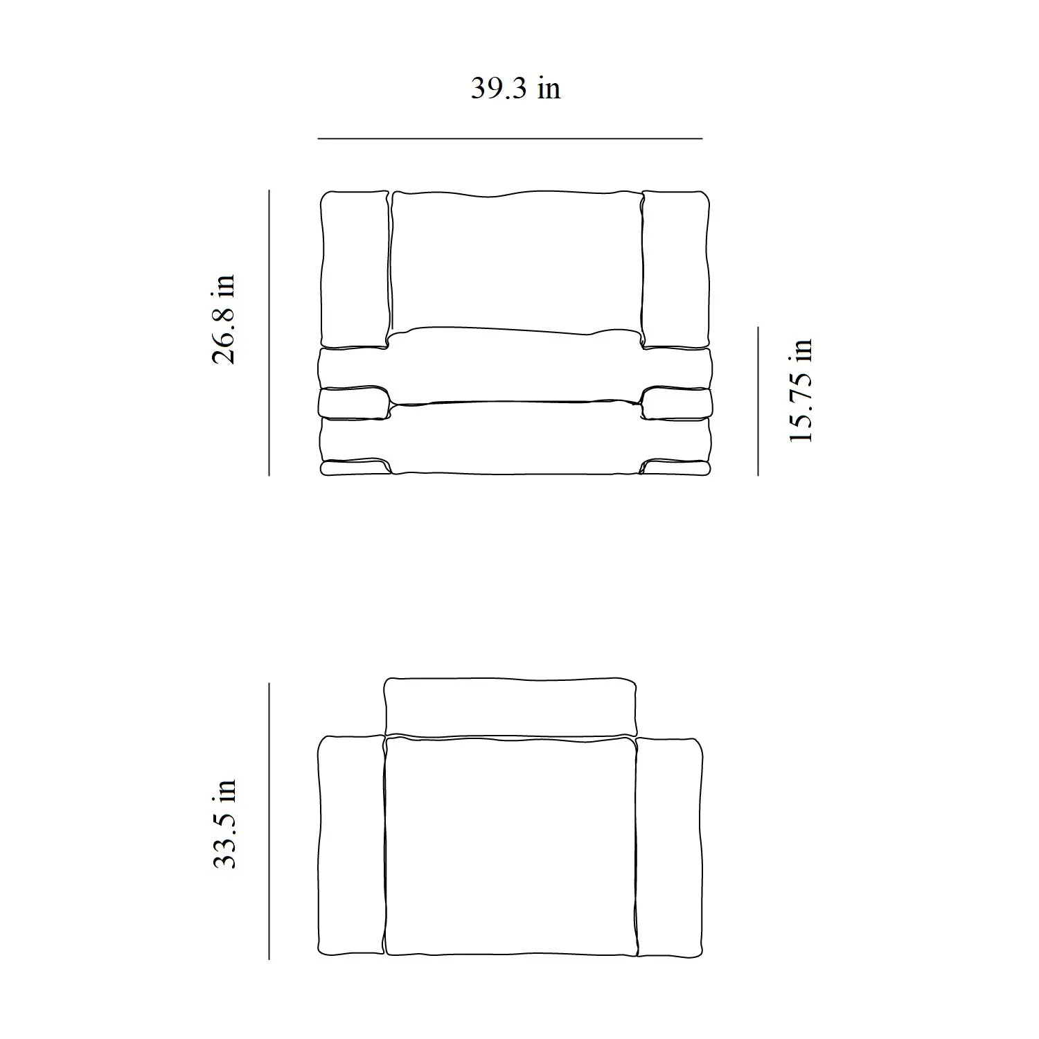 Pillow Cotton Lounge Chair