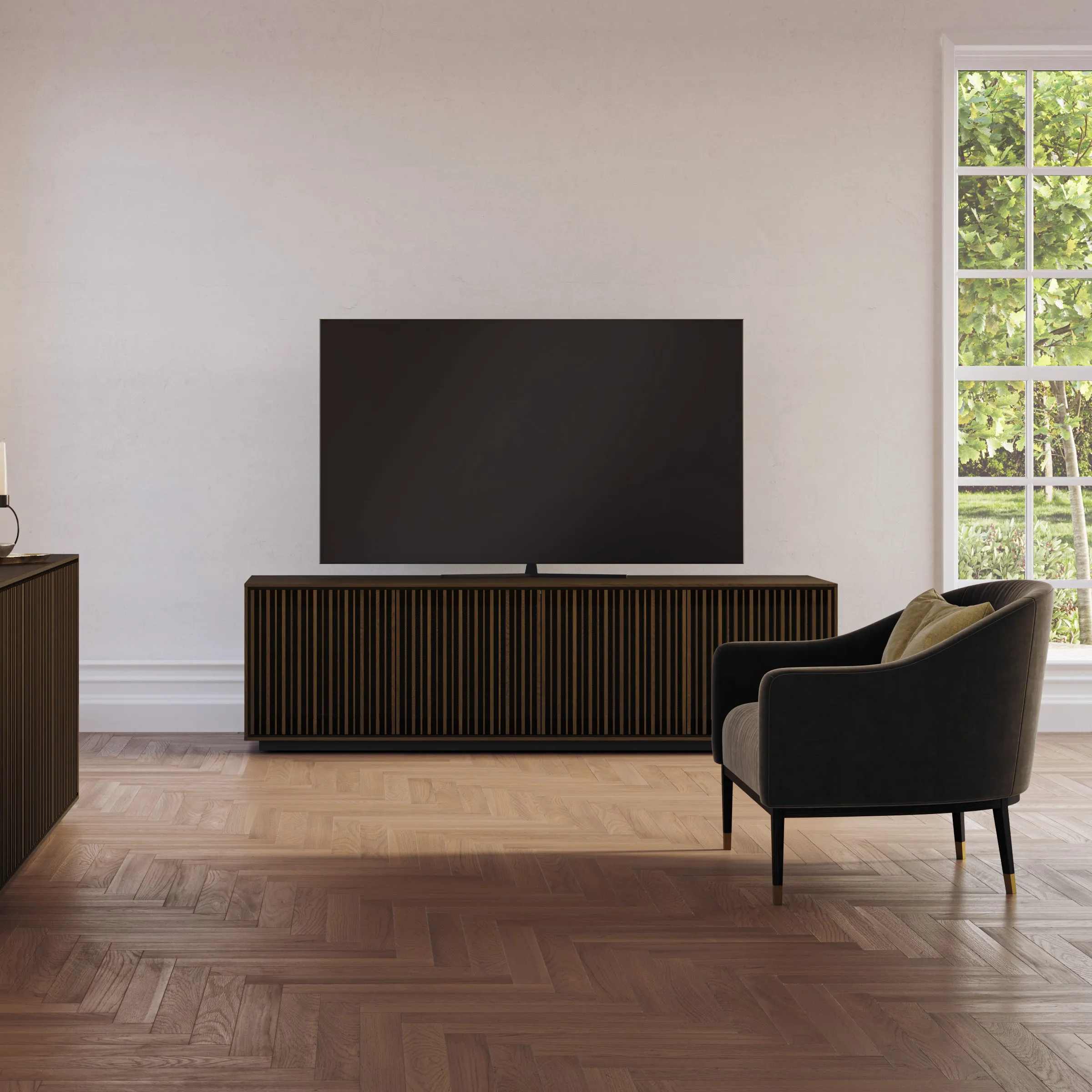 Profile 4-Door Media Storage Cabinet