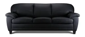 Raphael Leather Sofa - Raven