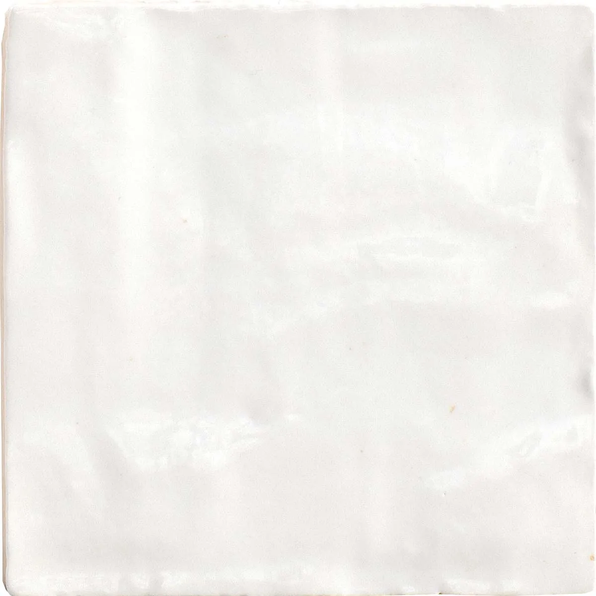Riad White Decor Wall Tile 10x10cm Gloss
