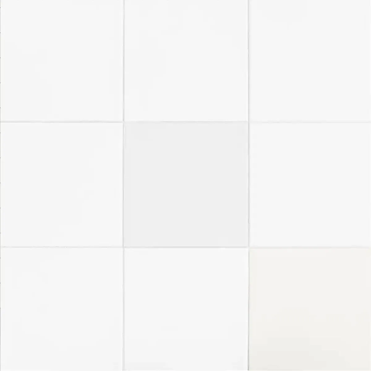 Rubik White Square Porcelain Tile 12x12cm Matt
