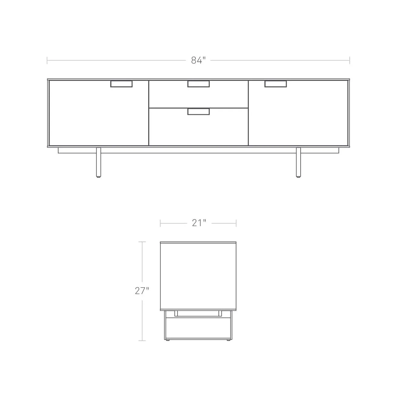 Series 11 2 Door/2 Drawer Console