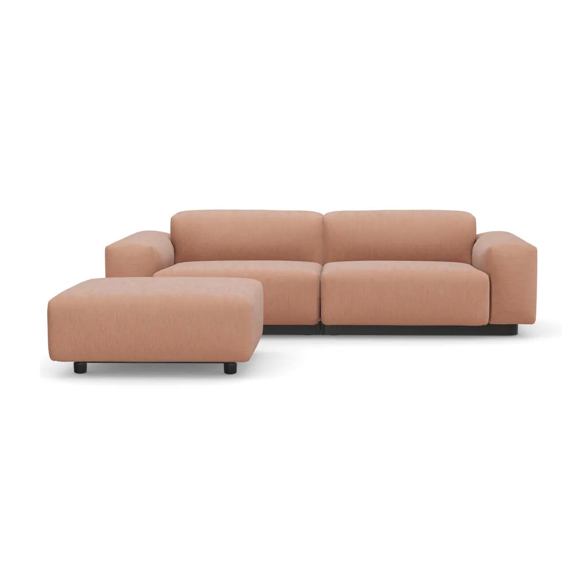 Soft Modular 2-Seater Sofa with Ottoman