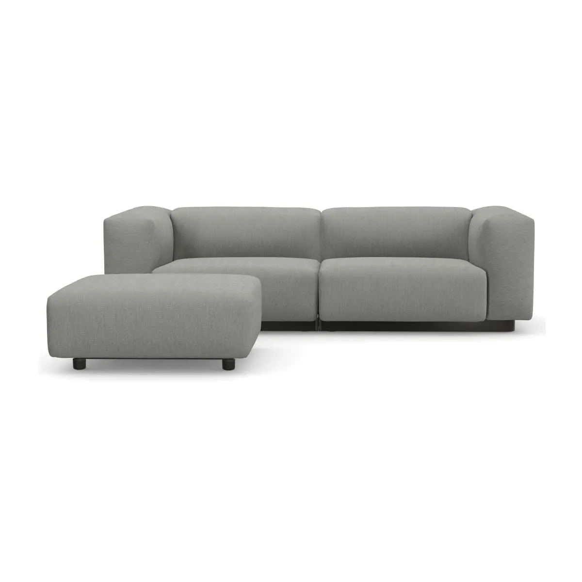 Soft Modular 2-Seater Sofa with Ottoman