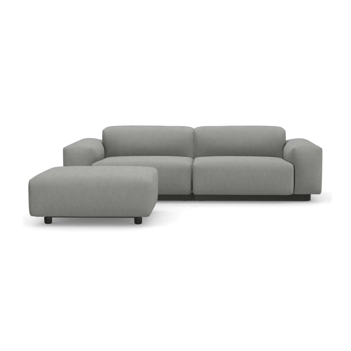 Soft Modular 2-Seater Sofa with Ottoman